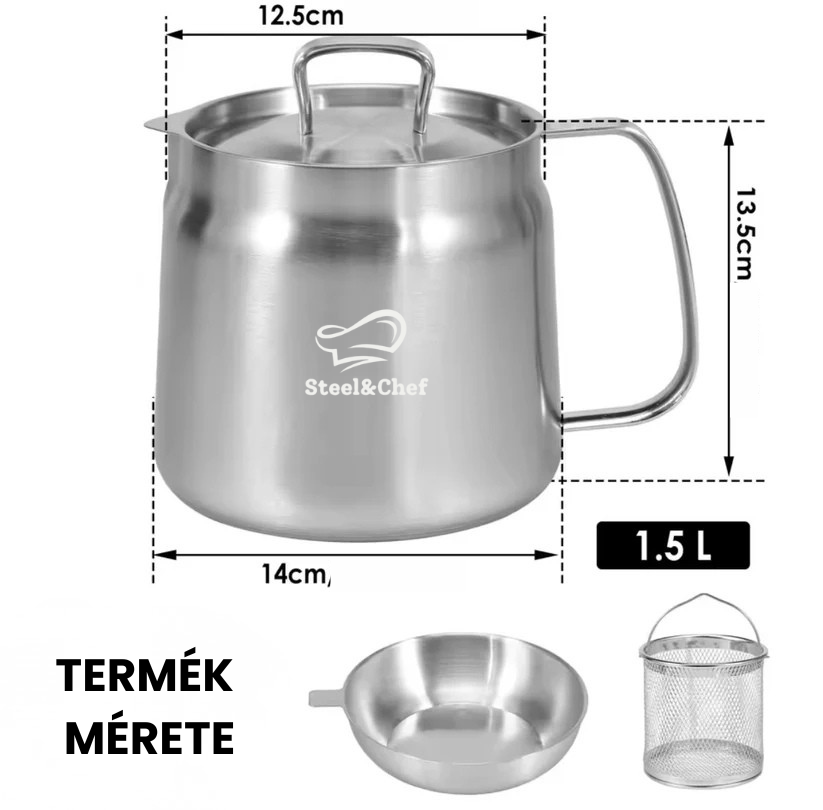 Rozsdamentes acél többfunkciós főzőedény